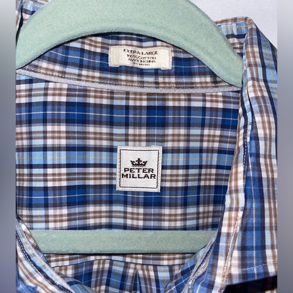 Peter Millar Plad Long Sleeve Button Up  XL Men’s - Picture 3 of 8